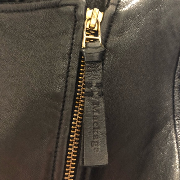 Mackage Black Moto Lamb Leather Biker Made for Aritzia - Picture 7 of 15